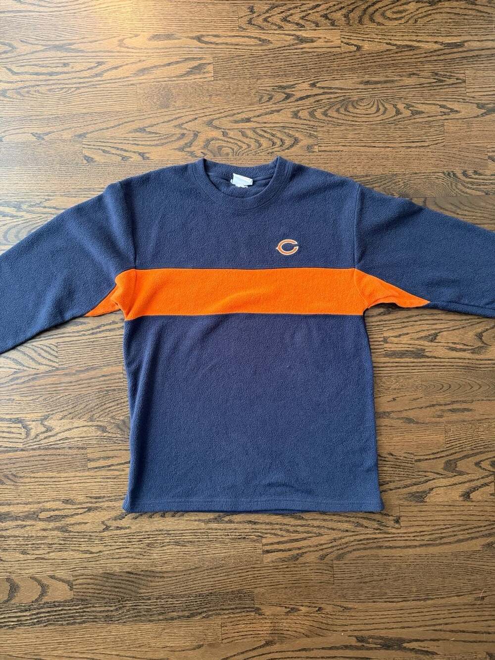 Vintage NFL Chicago Bears Blue and Orange Fleece Pullover Sweatshirt